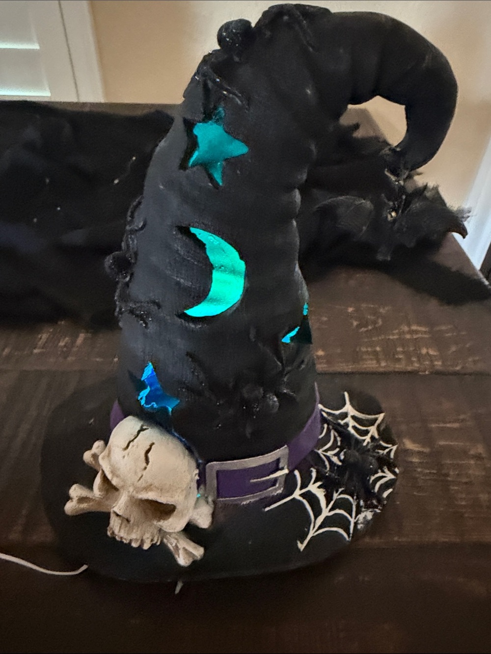Resin Light Up Halloween Witch Hat